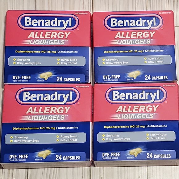 Benadryl allergy Liqui Gel 24ct 4 pack - Picture 1 of 2